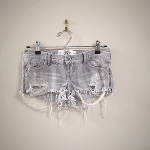 Hollister distressed denim shorts